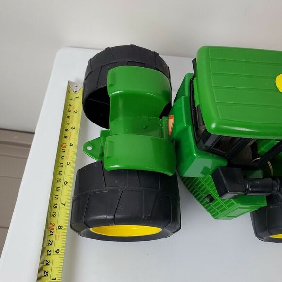 John Deere Green Collectible Plastic Toy‎ Tractor with Yellow Plow - Picture 6 of 6